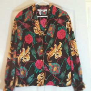 Gorgeous Black and Gold  Floral Shirt / Jacket